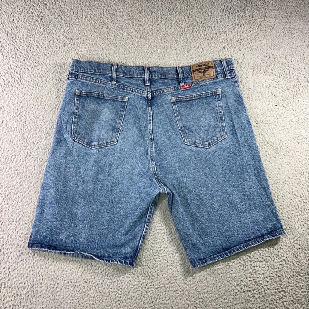 Wrangler Denim Shorts Men 40 Jorts Blue Medium‎ Wash Straight Baggy Skater y2k